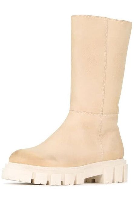 EOS SHEARLING ECRU BOOT - NUBUCK