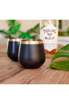 CLINQ BRASS & BLACK WHISKY GLASSES - PAIR