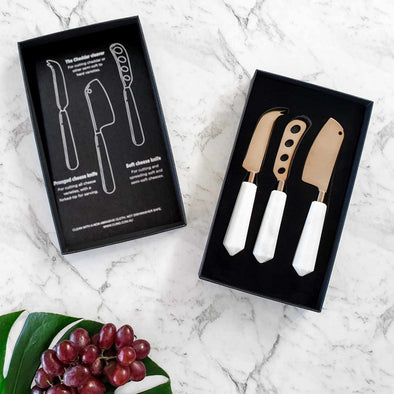 CLINQ MARBLE CHEESE KNIFE SET