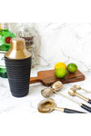 CLINQ LEATHER AND BRASS COCKTAIL SHAKER