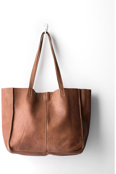 JUJU & CO BABY UNLINED TOTE - COGNAC