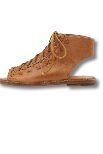 TOP END NANNERL SANDAL - DK TAN