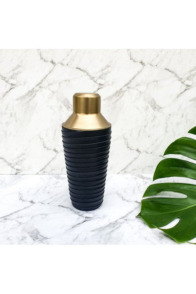 CLINQ LEATHER AND BRASS COCKTAIL SHAKER